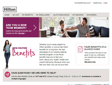 Tablet Screenshot of hiltonbenefits.com
